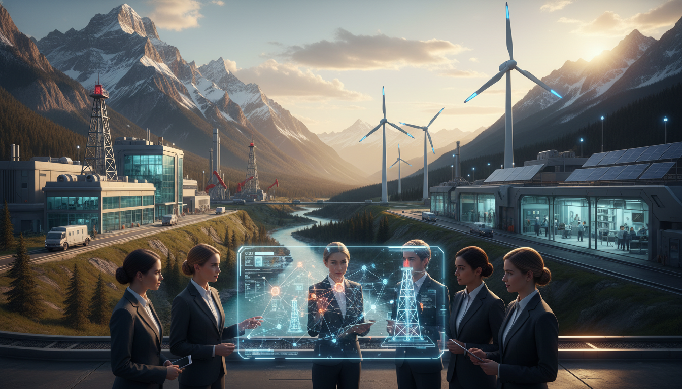 like clarity. Focus on the feeling of advanced technological education and modern industry.